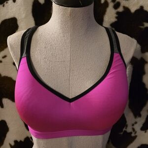 SO Fuchsia and Black Sports Bra